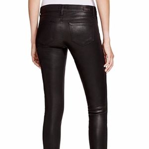 Paige Black Coated Peg Skinny Jeans